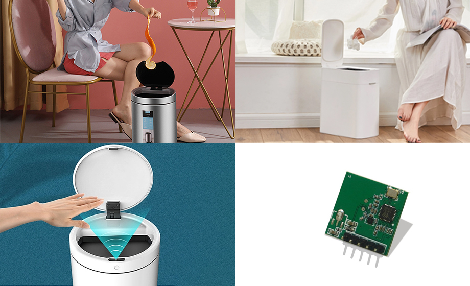 低功耗雷達(dá)模塊檢測智能垃圾桶開蓋觸發(fā)